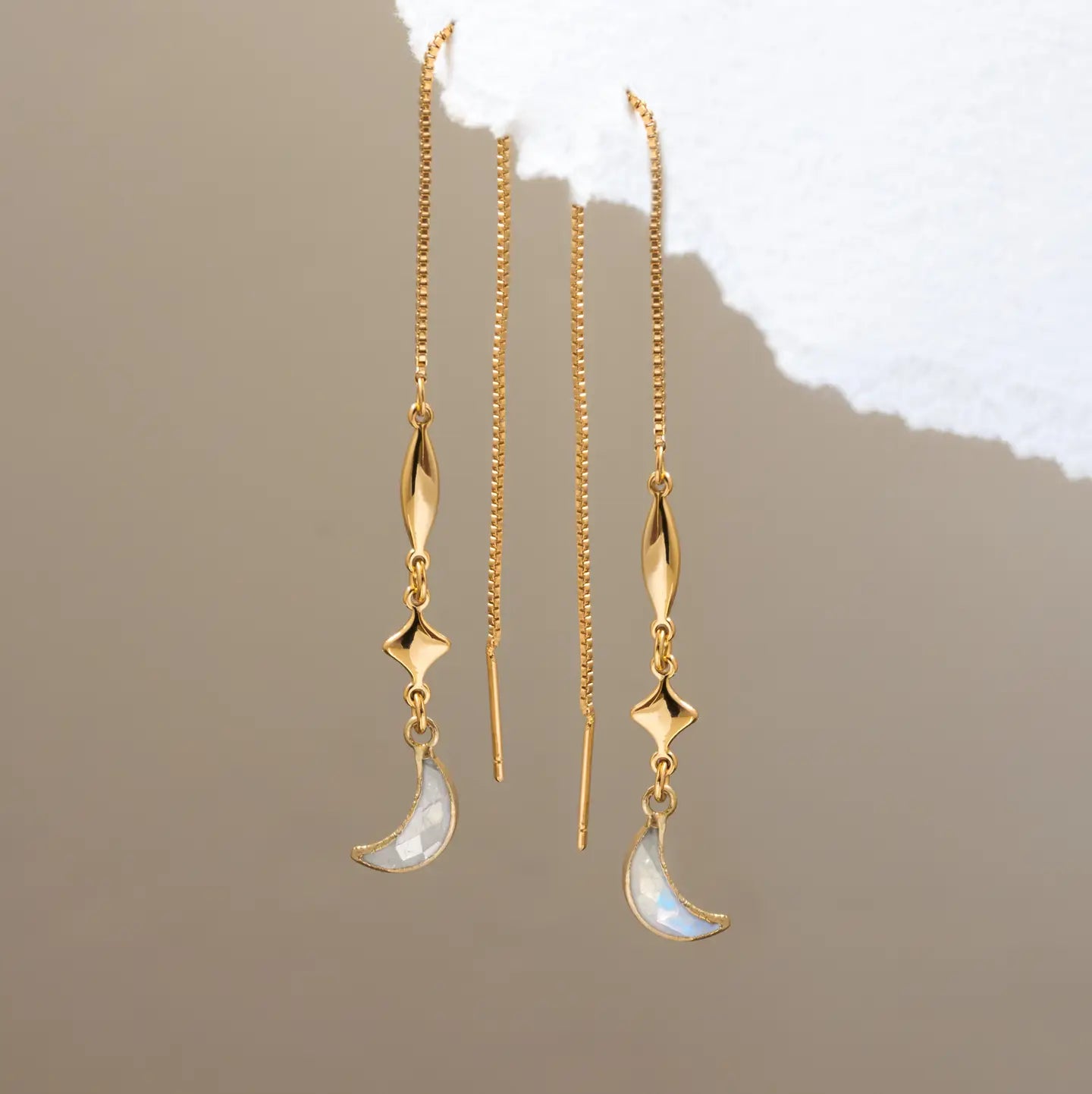 Dolce Luna Threader Earring - Moonstone