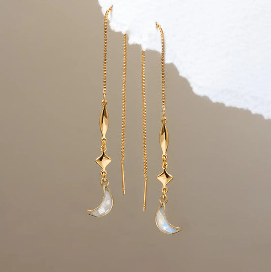 Dolce Luna Threader Earring - Moonstone
