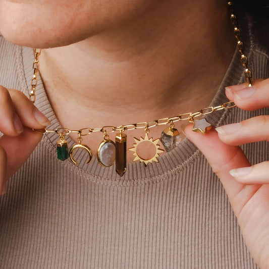 Earthly Treasures Gemstone Charm Necklace