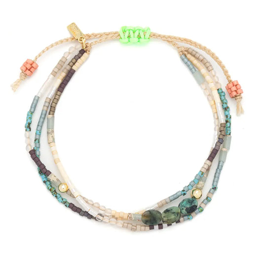 Echoes of Summer Mixed Media Bracelet