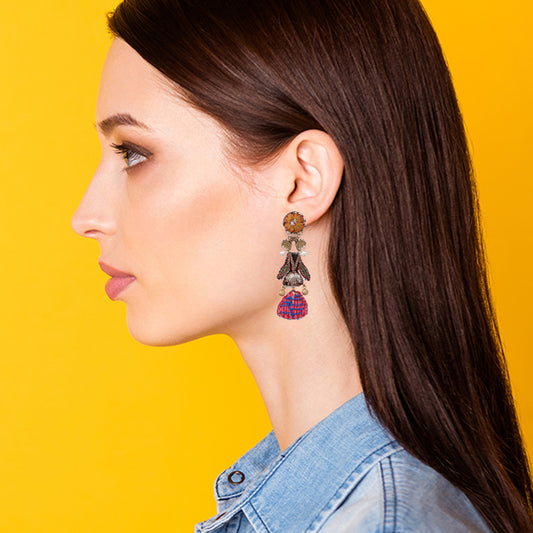 Embroidered Garden Charming Afternoon Earrings