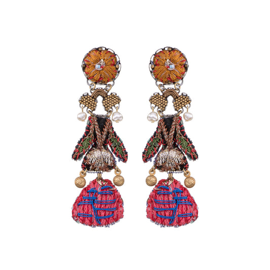 Embroidered Garden Charming Afternoon Earrings