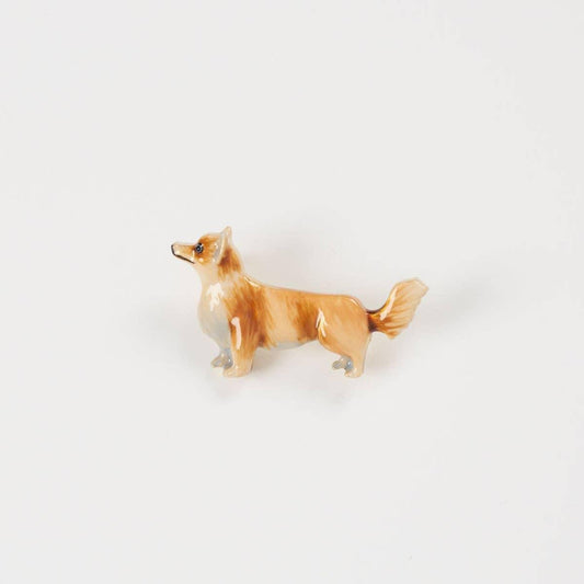 Enamel Corgi Brooch