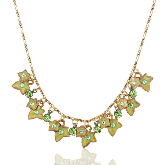 Luck Green Ivy Leaf Collar Necklace
