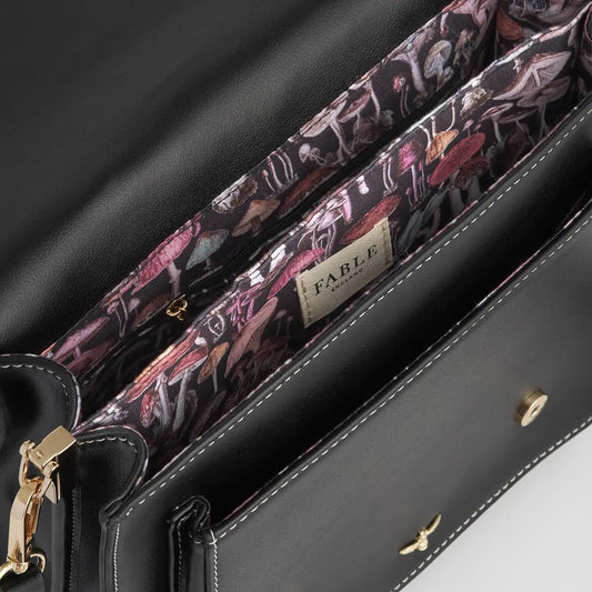 Fable Magical Mushrooms Black Satchel