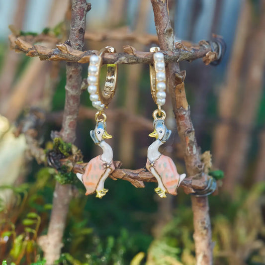 Fable X Peter Rabbit Jemima Puddle-Duck Huggie Earrings