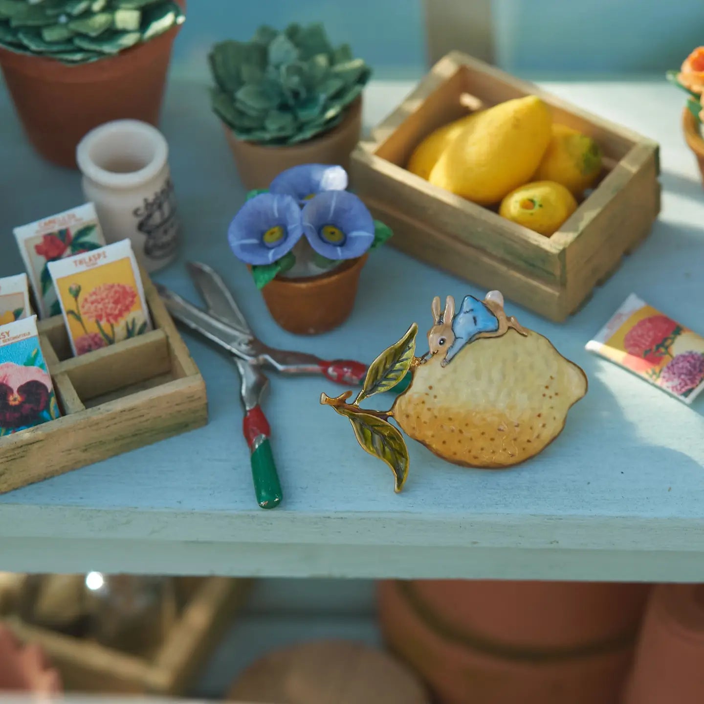 Fable X Peter Rabbit with Lemon Brooch