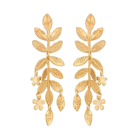Fairy Garden Leaf Earrings by We Dream in Colour