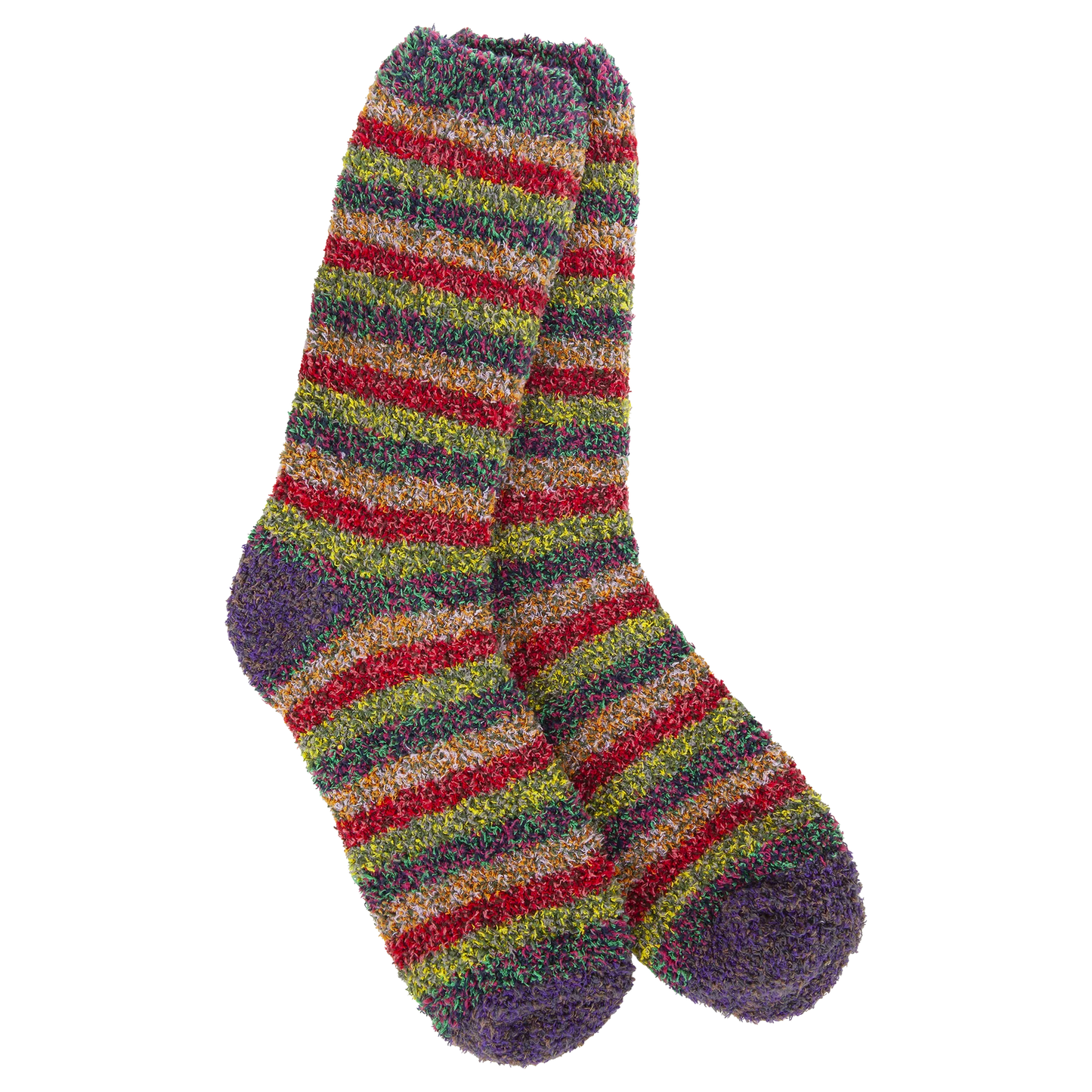 Fall Multi Stripe Cozy Crew Socks
