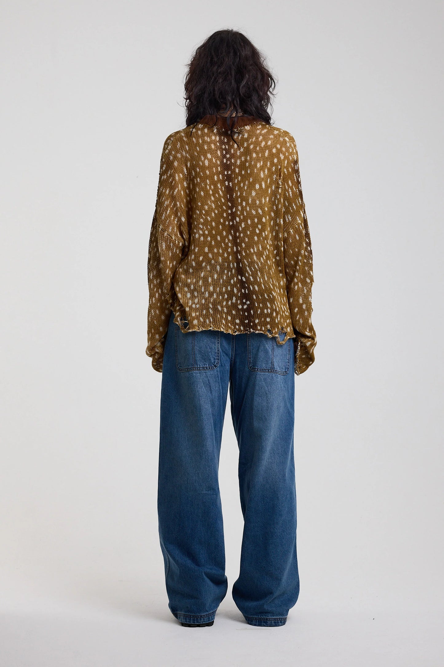 Fawn Distressed Sweater by Ragged Priest