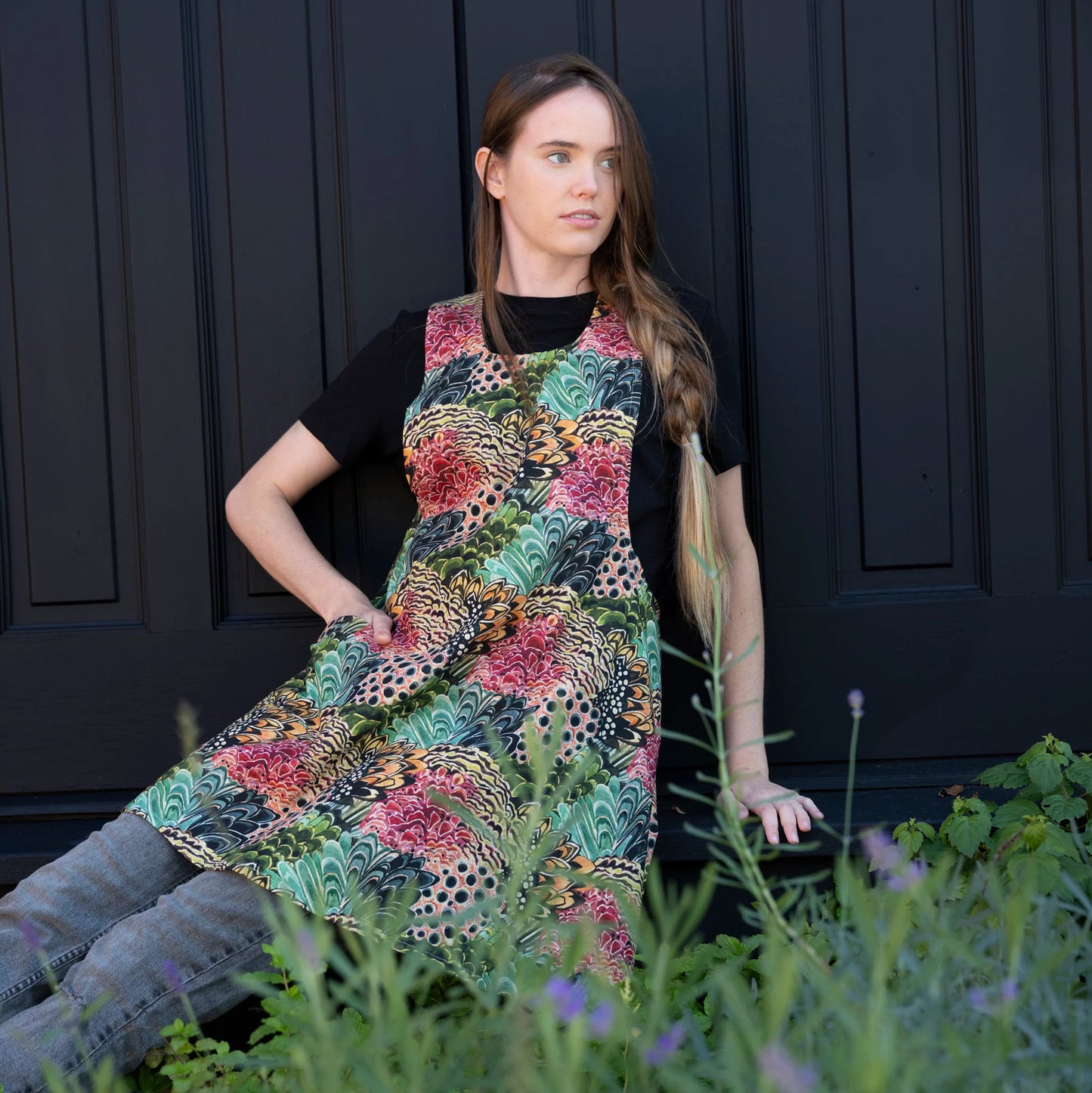 Feathered Pinafore Apron by Betsy St. Clair