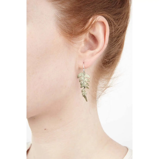 Fern Leaf Wire Earrings