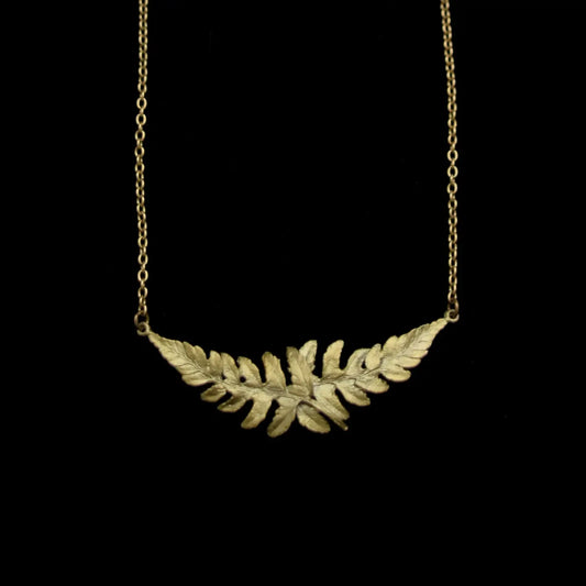 Double Fern Leaf Necklace