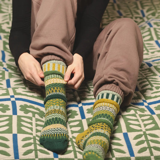 Fiddlehead Crew Socks by Solmate Socks