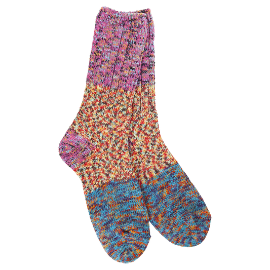Fiesta Weekend Ragg Crew Colorblock Socks
