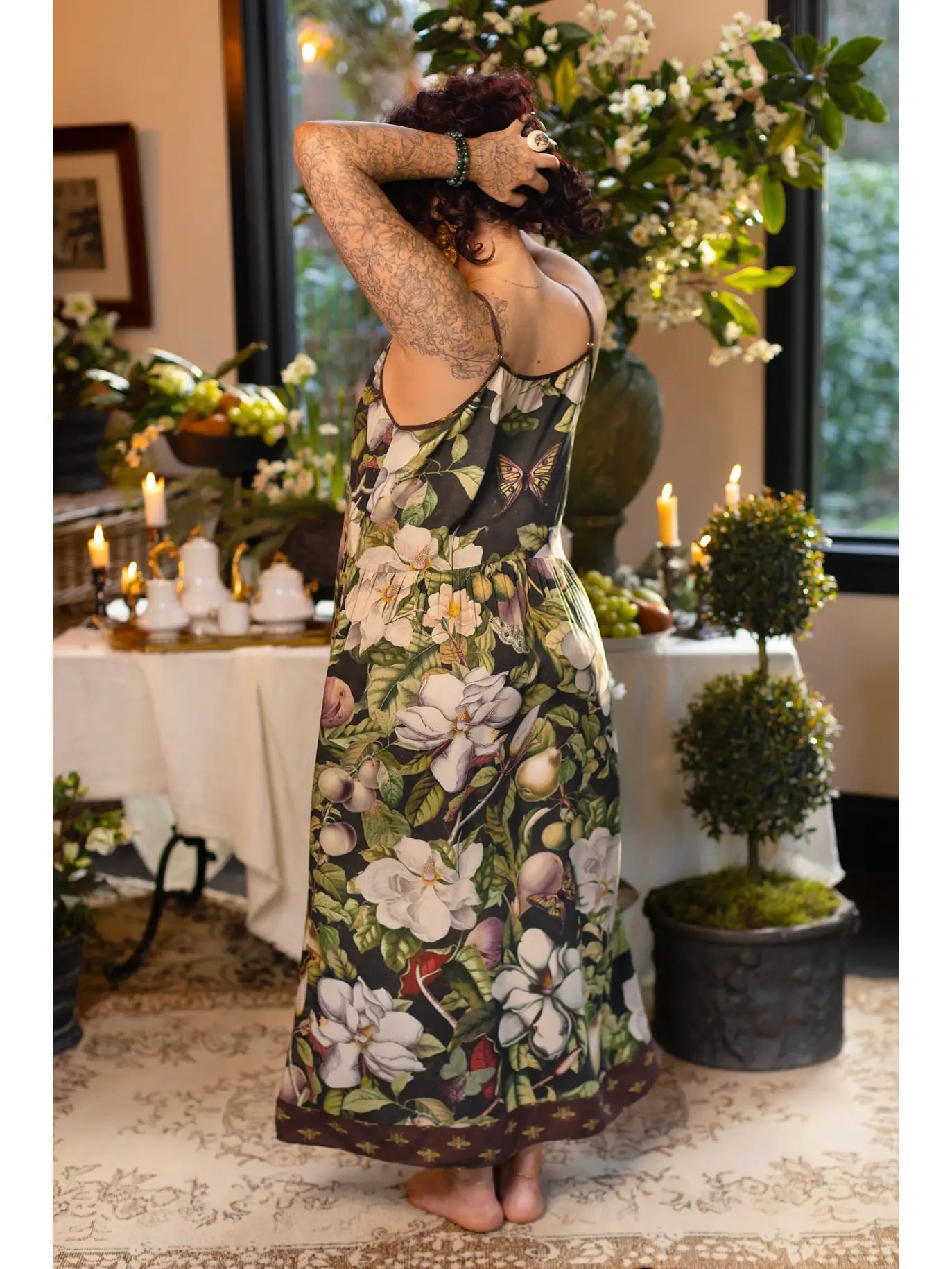 Fleur De Lune Bohéme  Maxi Slip Dress
