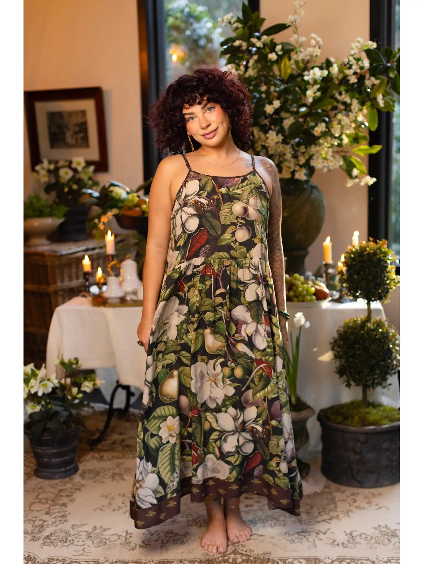 Fleur De Lune Bohéme  Maxi Slip Dress