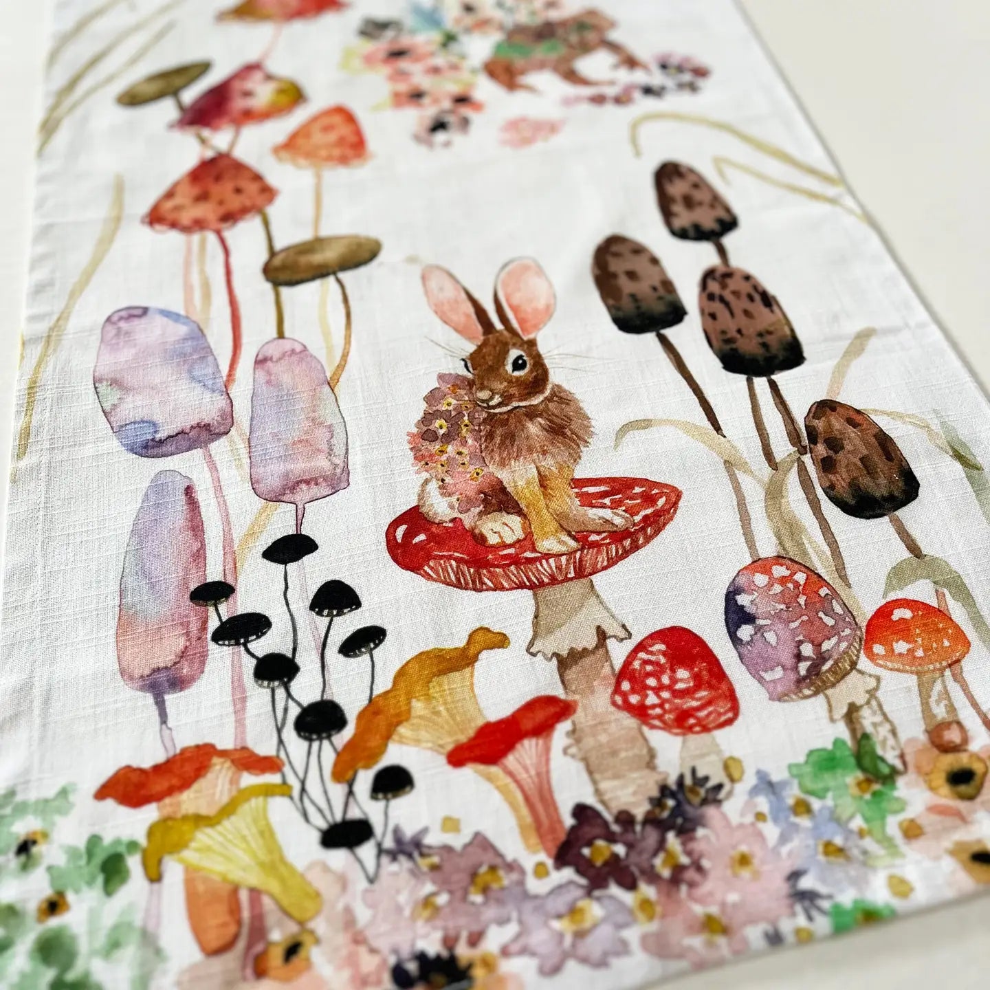 Flora Bunny Tea Towel