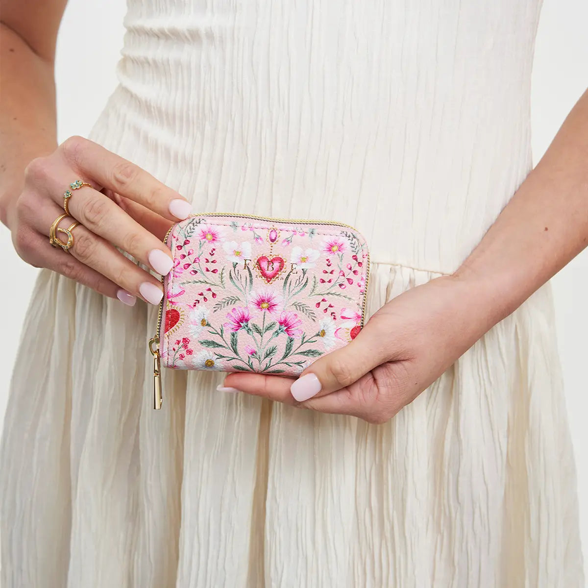 Floral Heart Pink Wallet by Fable England