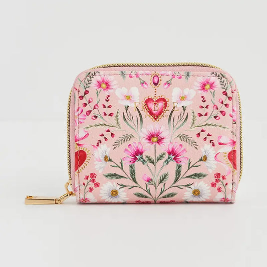 Floral Heart Pink Wallet by Fable England