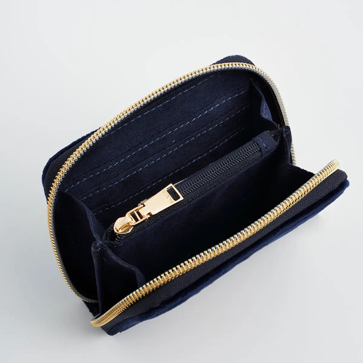 Floral Navy Velvet Wallet by Fable England
