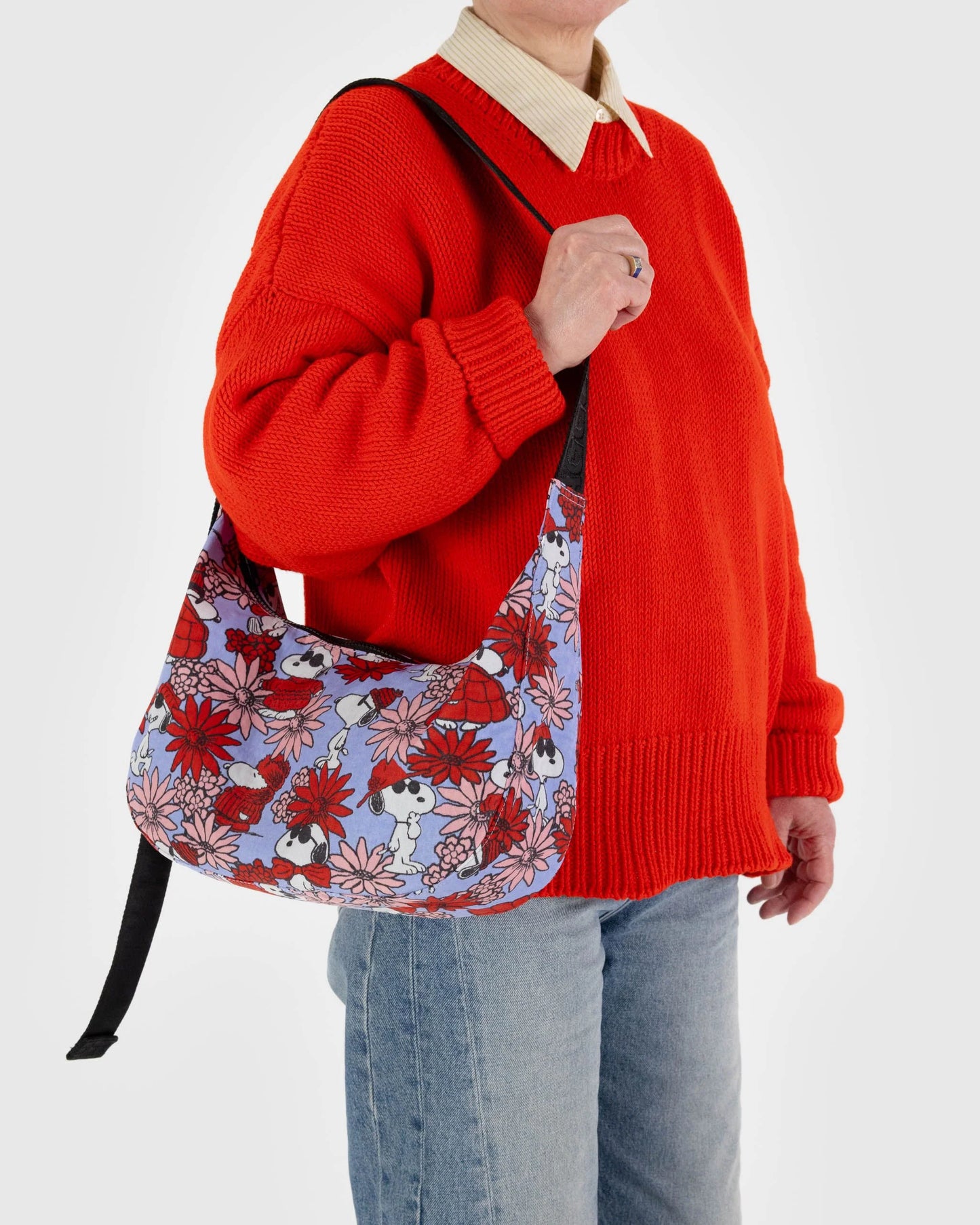 Floral Snoopy Medium Crescent Bag by Baggu