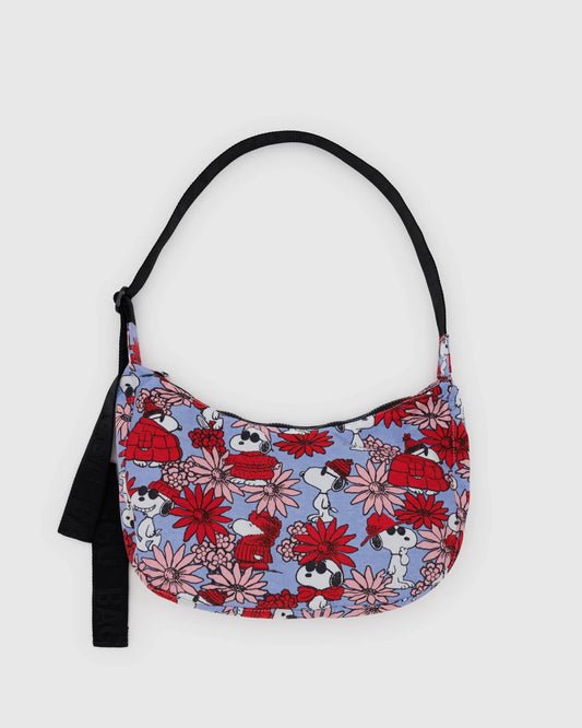 Floral Snoopy Medium Crescent Bag by Baggu