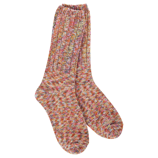 Floral Weekend Ragg Crew Socks