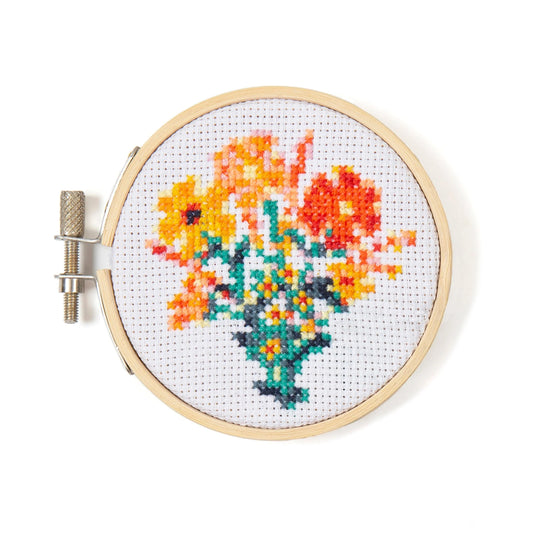 Flowers Mini Cross Stitch Kit