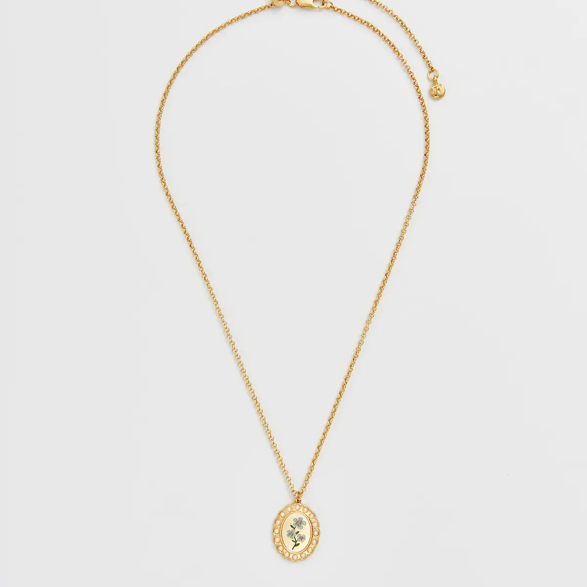 Forget Me Not Cameo Necklace by Fable England