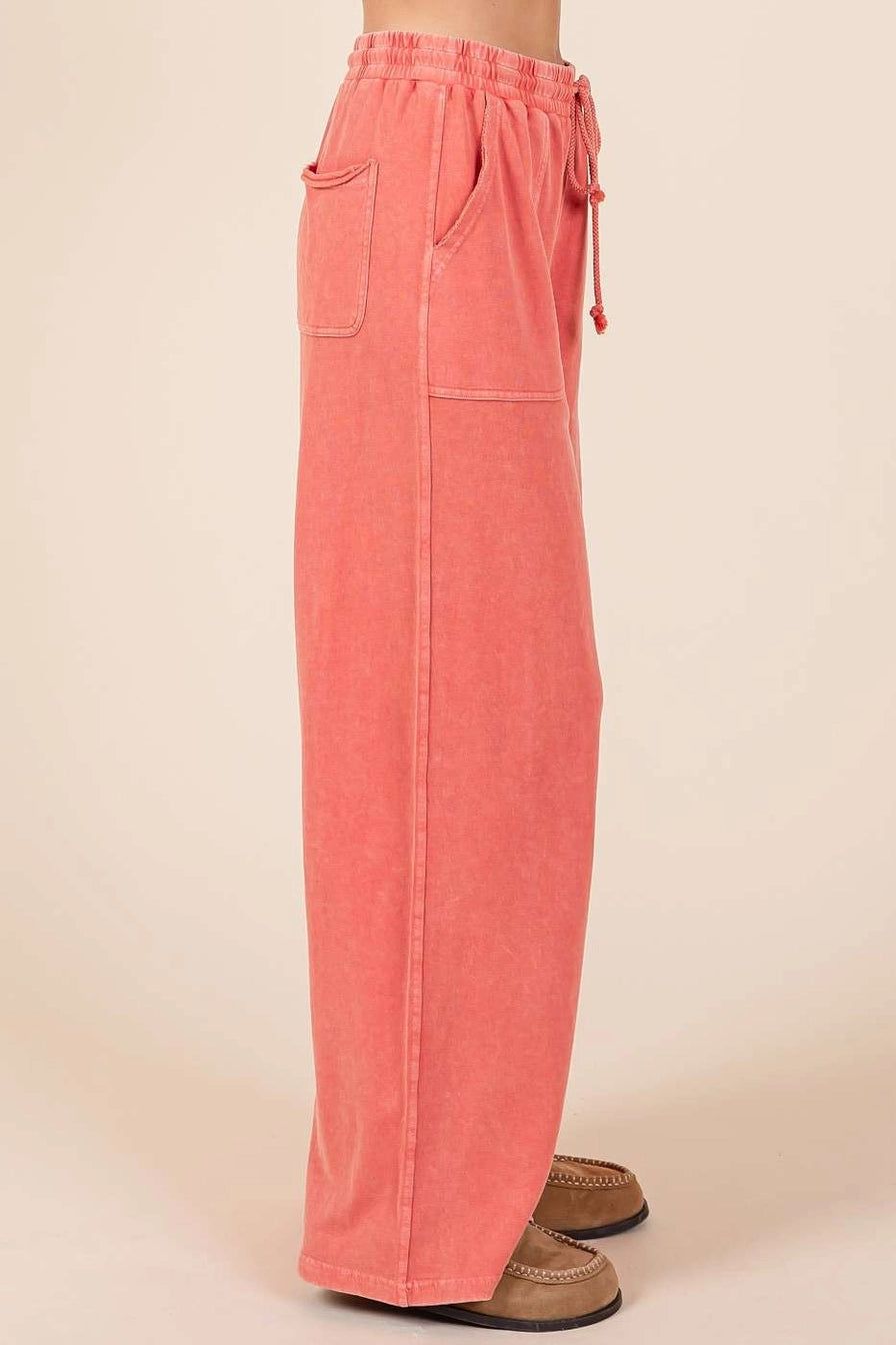 Fusion Coral French Terry Pants