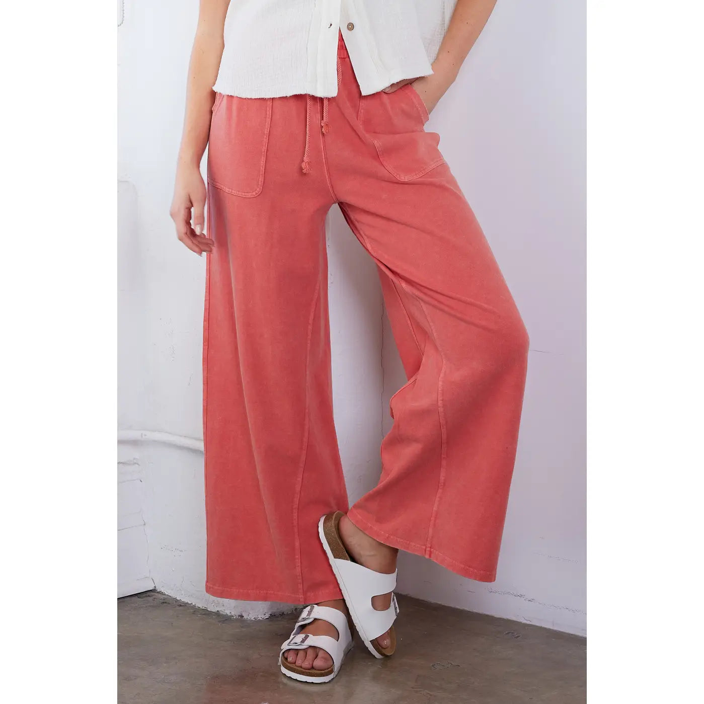 Fusion Coral French Terry Pants