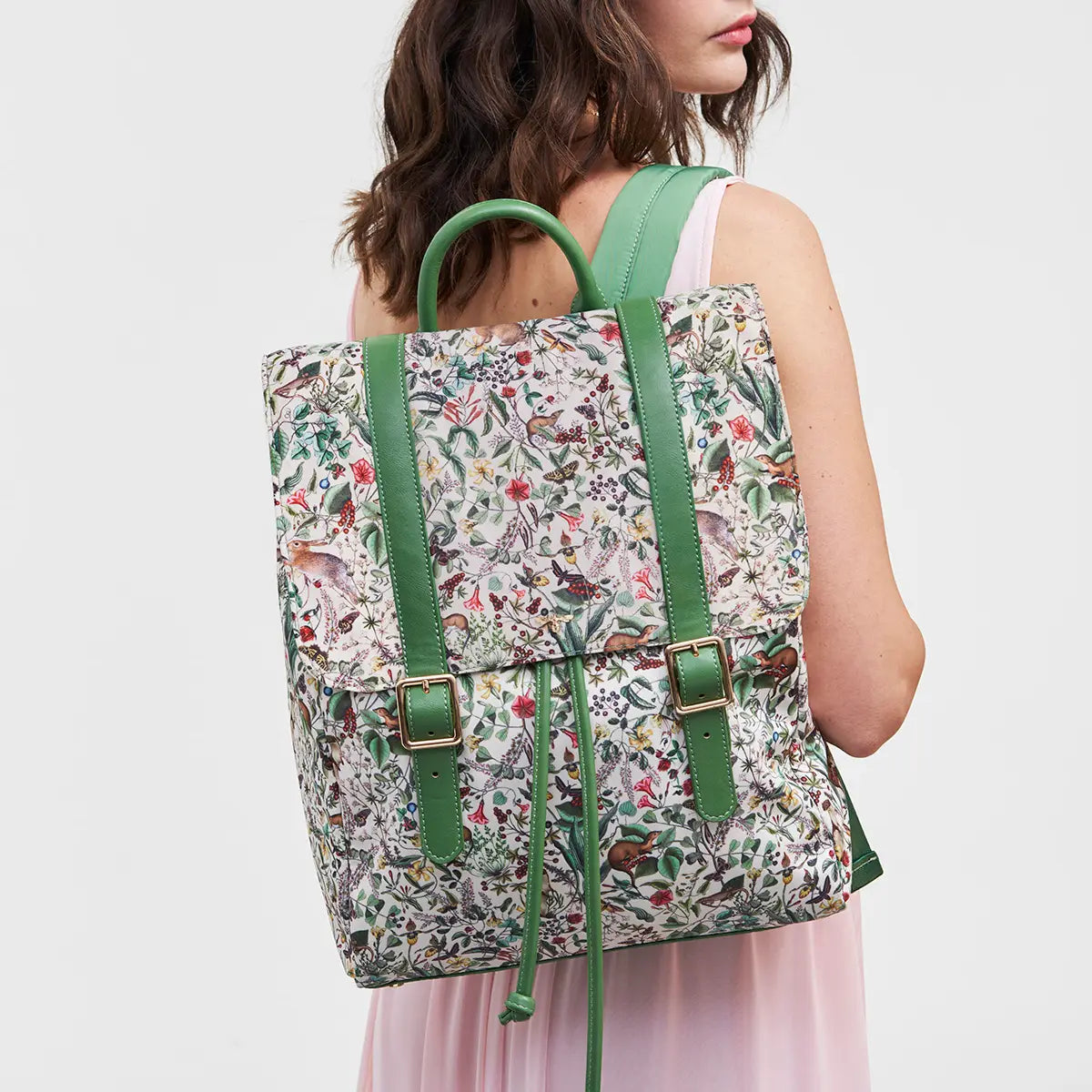 Garden Floral Cream Backpack by Fable England
