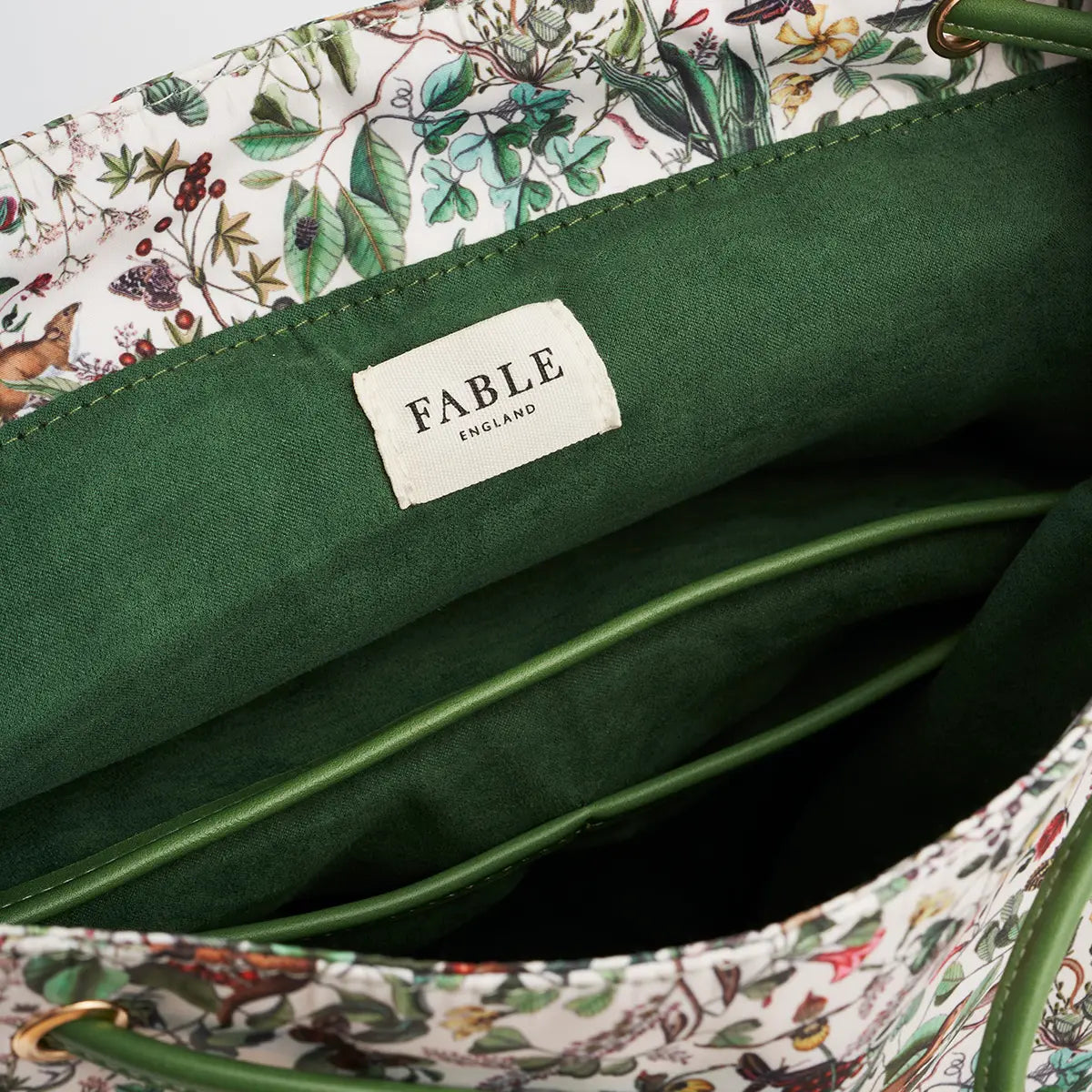 Garden Floral Cream Backpack by Fable England