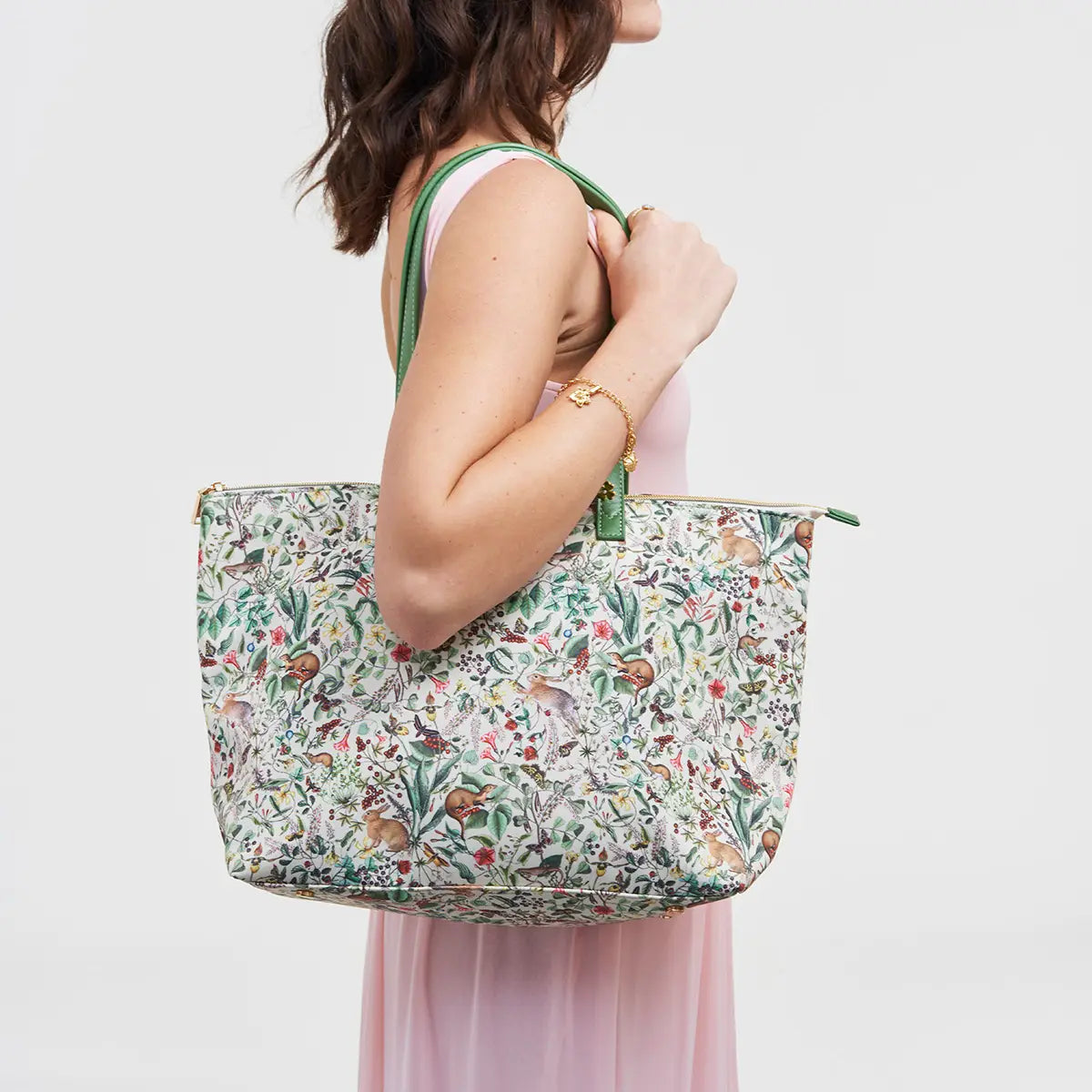 Garden Floral Cream Grab Tote by Fable England