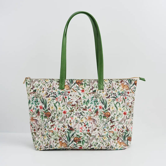Garden Floral Cream Grab Tote by Fable England