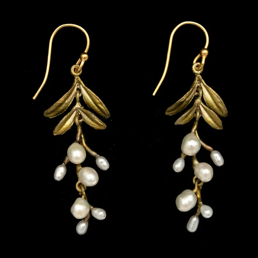 Garden Vine Wire Drop Earrings by Michael Michaud