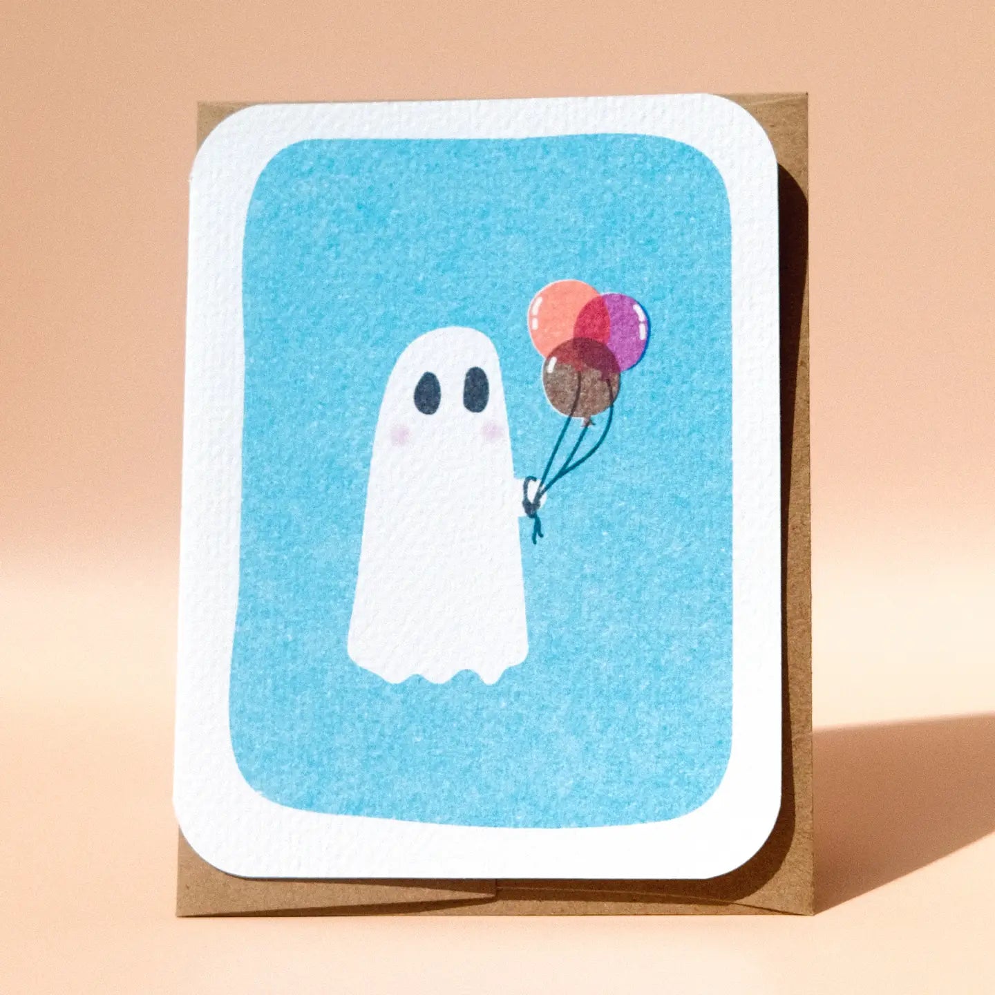 Ghost with Balloons Card