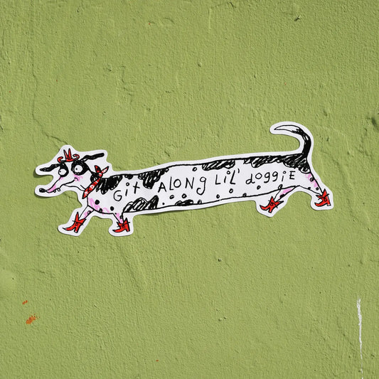 Git Along Doggie Bumper Sticker