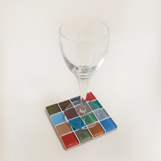 Glass Tile Coaster - the Autumn Sprinkles