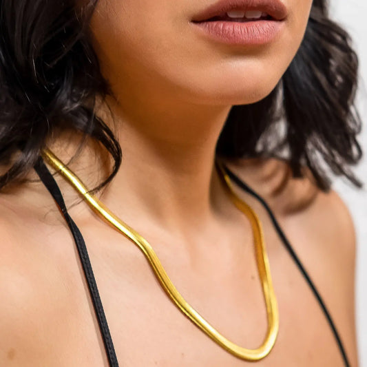 Gold Beatty Herringbone Necklace