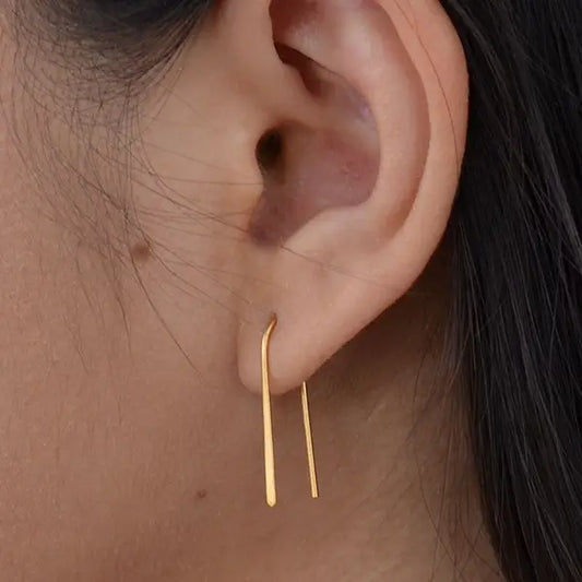 Gold Plated Arc Earrings