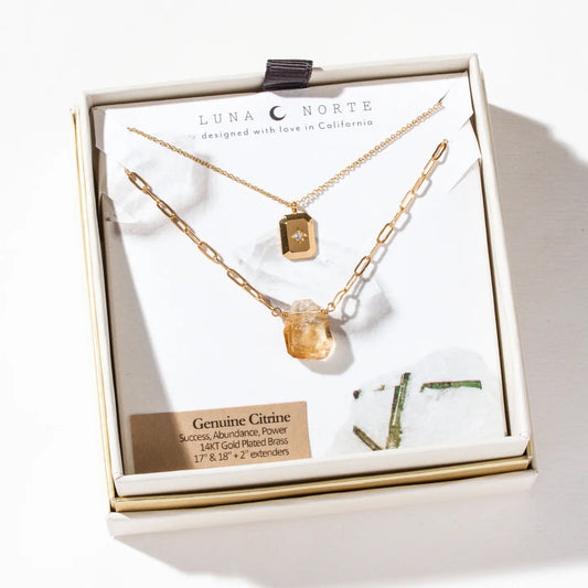 Golden Horizon Layered Necklace Set