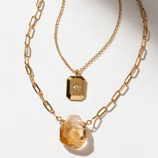 Golden Horizon Layered Necklace Set