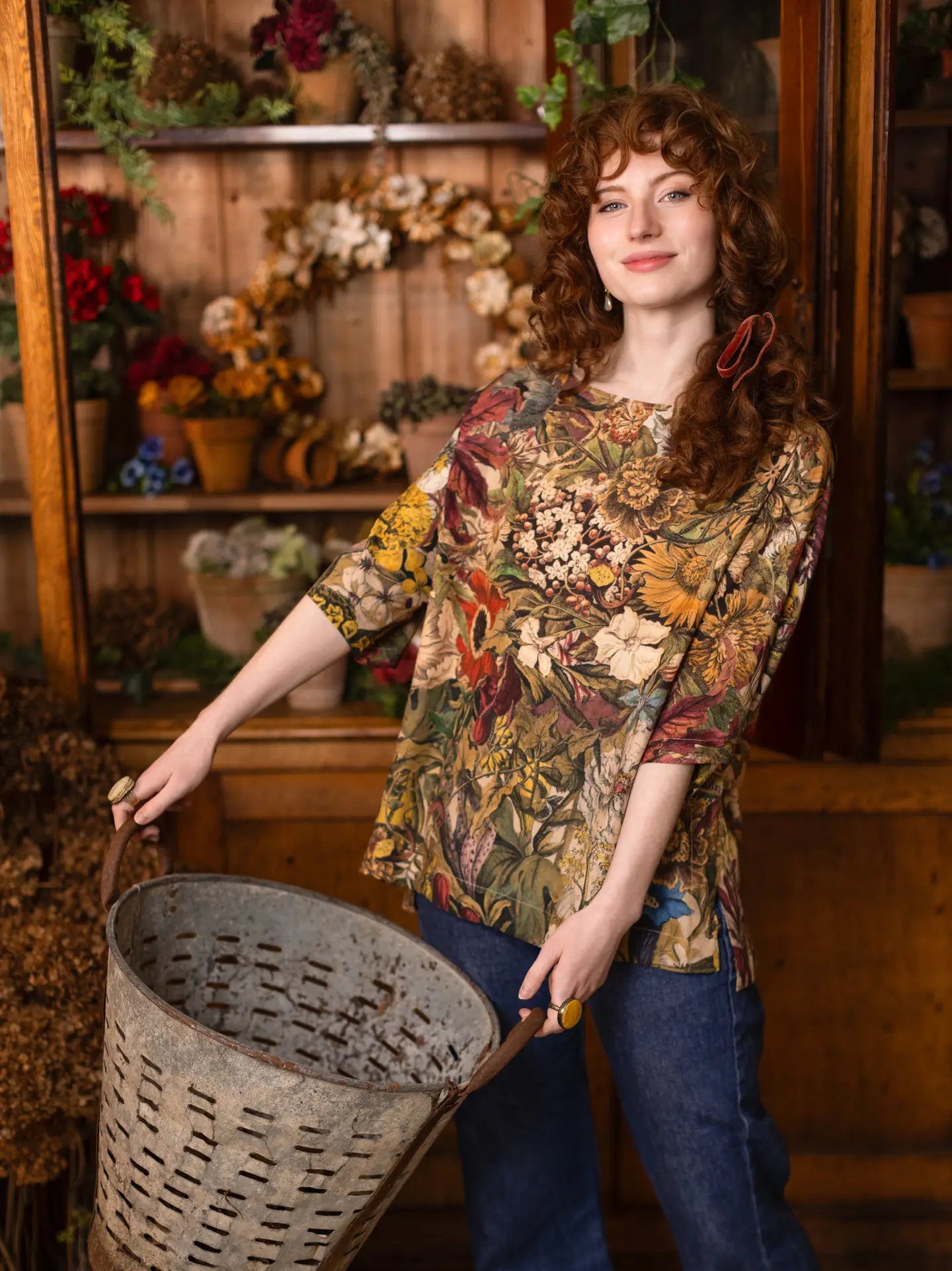 Golden Hour Luxe Floral Top by Market of Stars