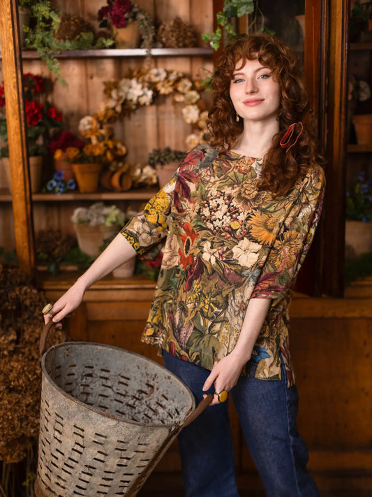 Golden Hour Luxe Floral Top by Market of Stars