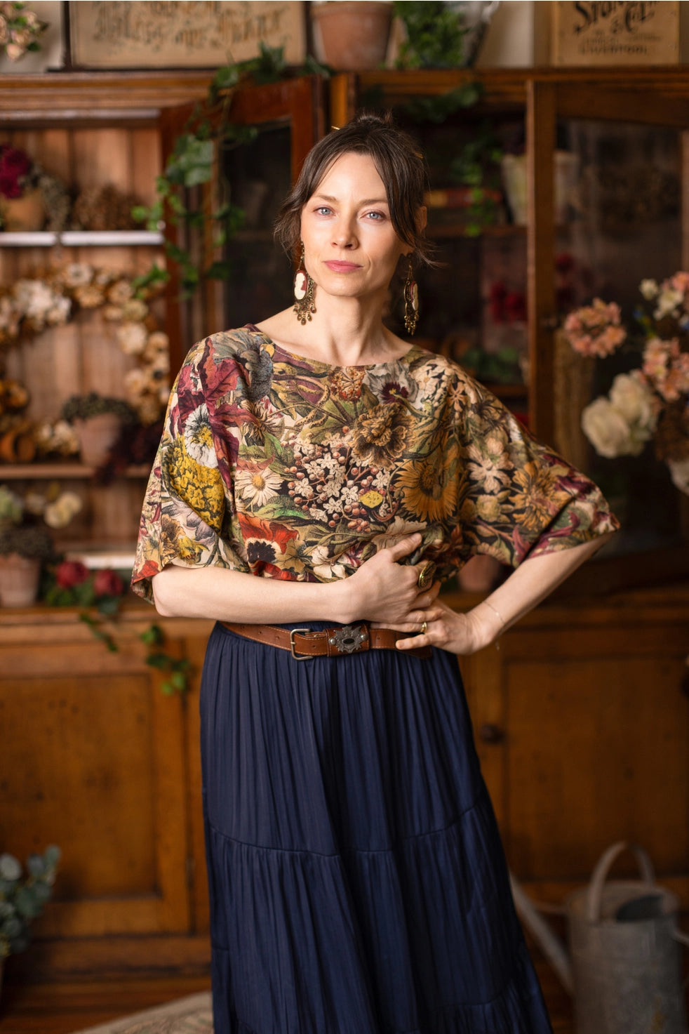 Golden Hour Luxe Floral Top by Market of Stars