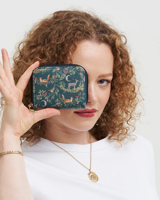 Green Into the Woods Small Wallet by Fable England