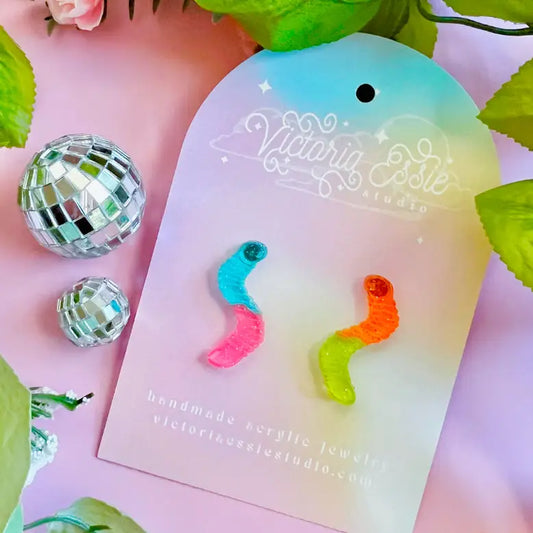 Gummy Worm Earrings