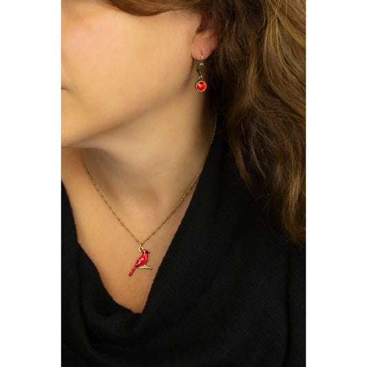 Halia Crystal Cardinal Necklace